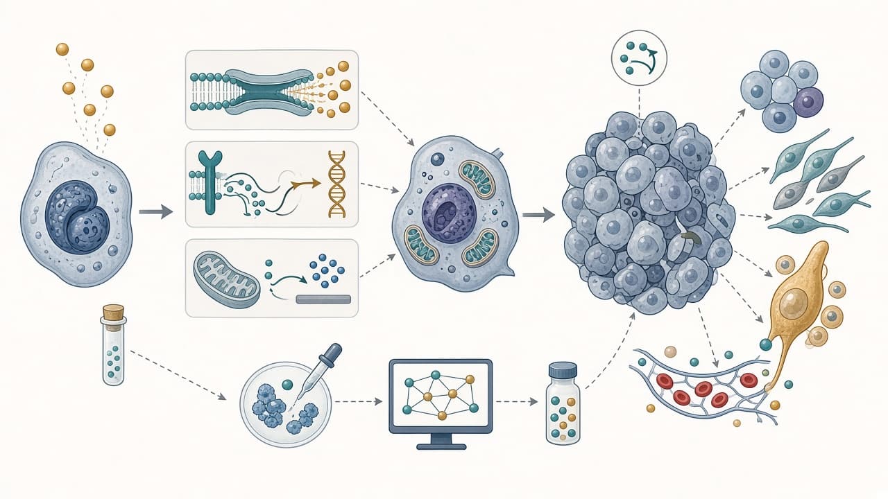 AI-generated editorial illustration: Drug resistance in cancer: Emerging mechanisms, translational barriers, and pharmacological strategies.