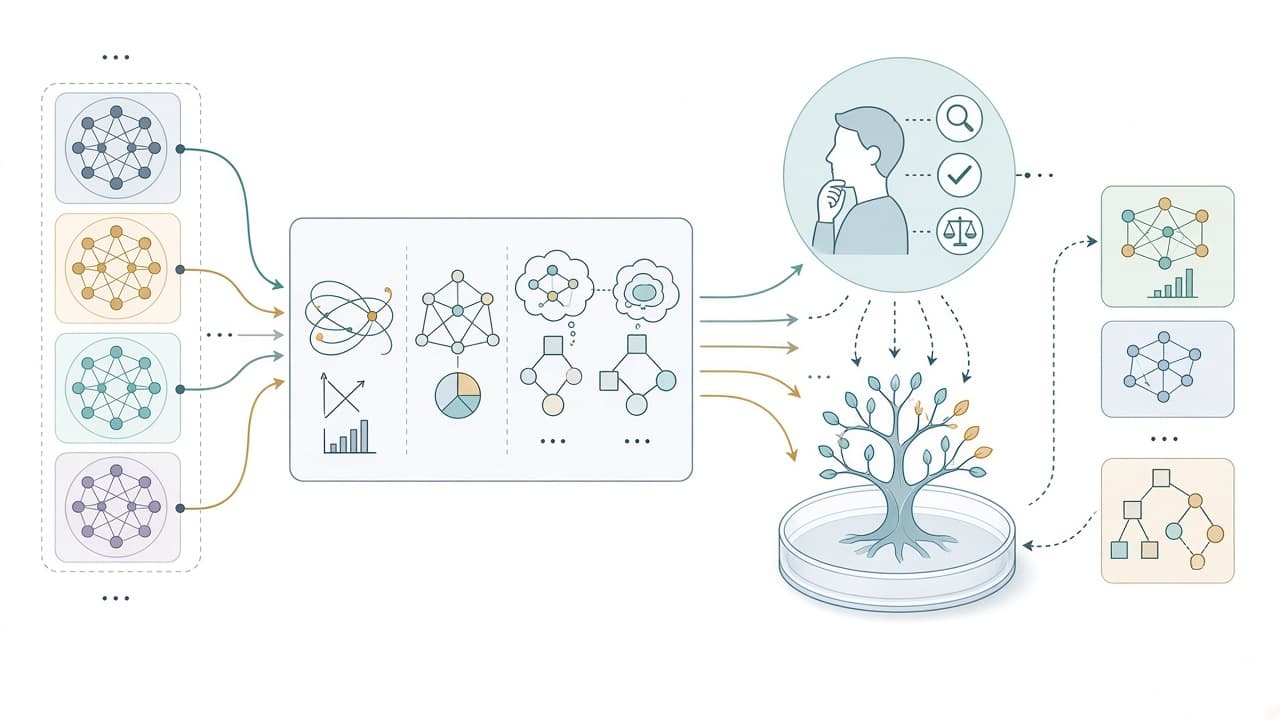 AI-generated editorial illustration: Large Language Models Predict Human Social Behavior via Interpretable Mechanisms
