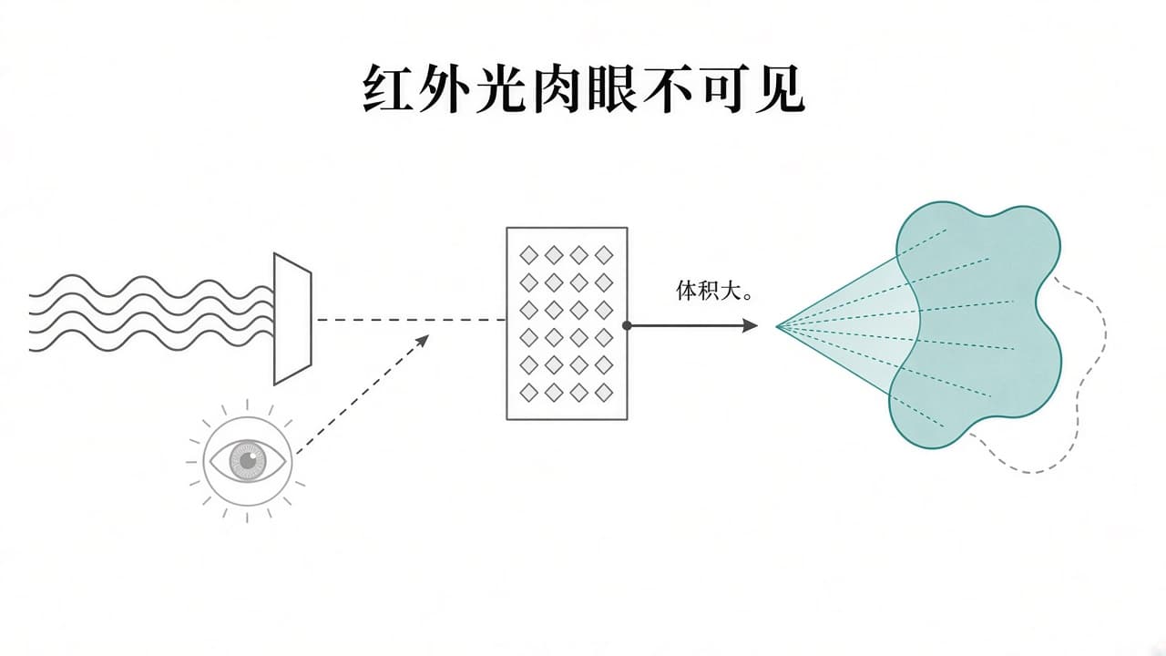 AI-generated editorial illustration: Ultrasensitive infrared-to-visible artificial vision via self-evolving projection guided by single-pixel detection
