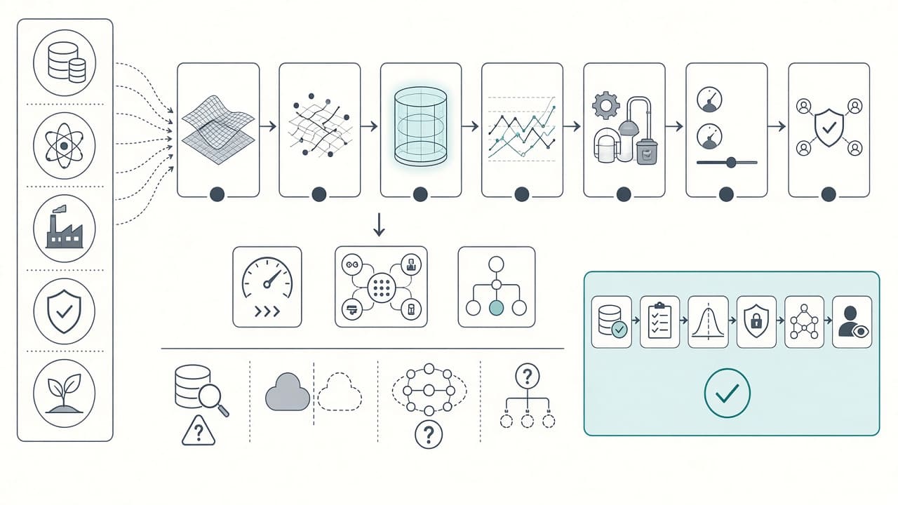 AI-generated editorial illustration: AI Across the Nuclear Lifecycle: Current Capabilities and the Path to Decision Support