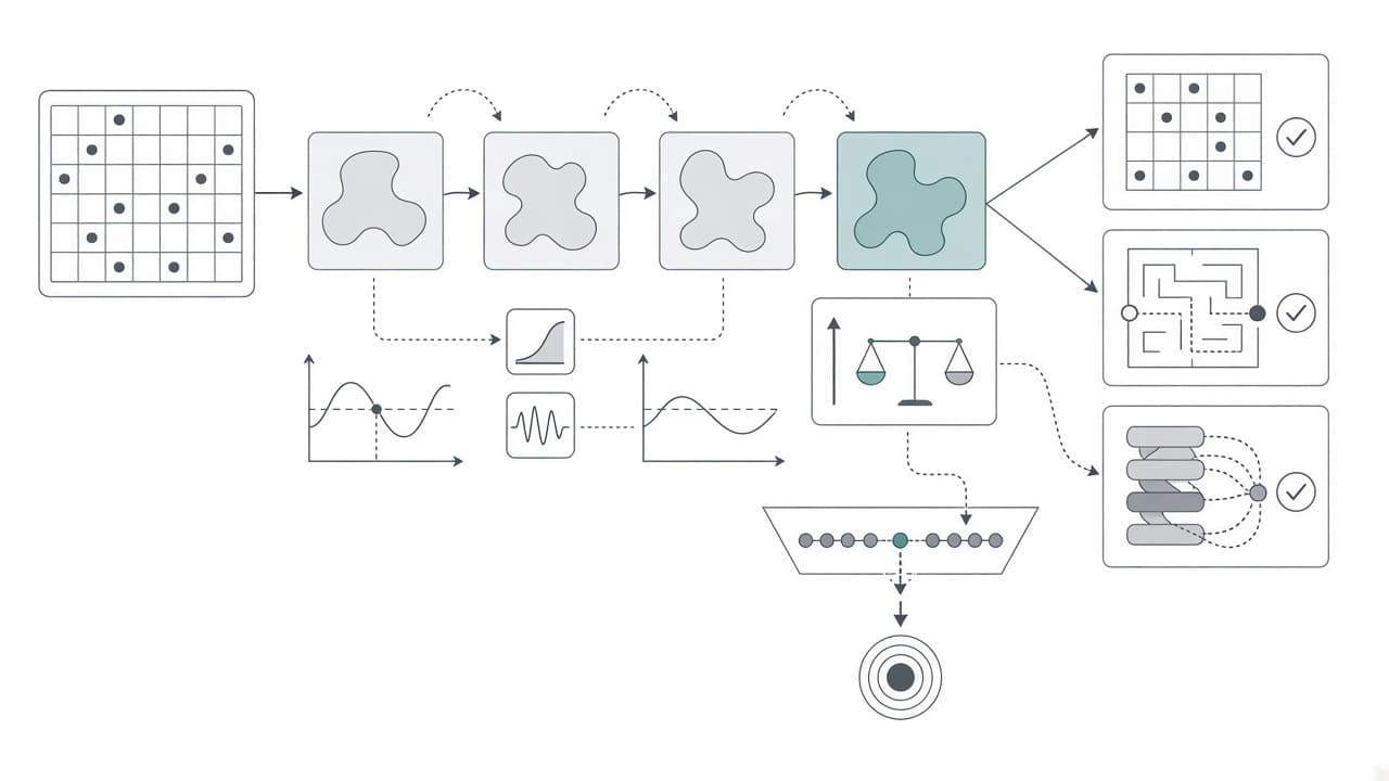 AI-generated editorial illustration: Scheduling Recursive Reasoning in Looped Transformers