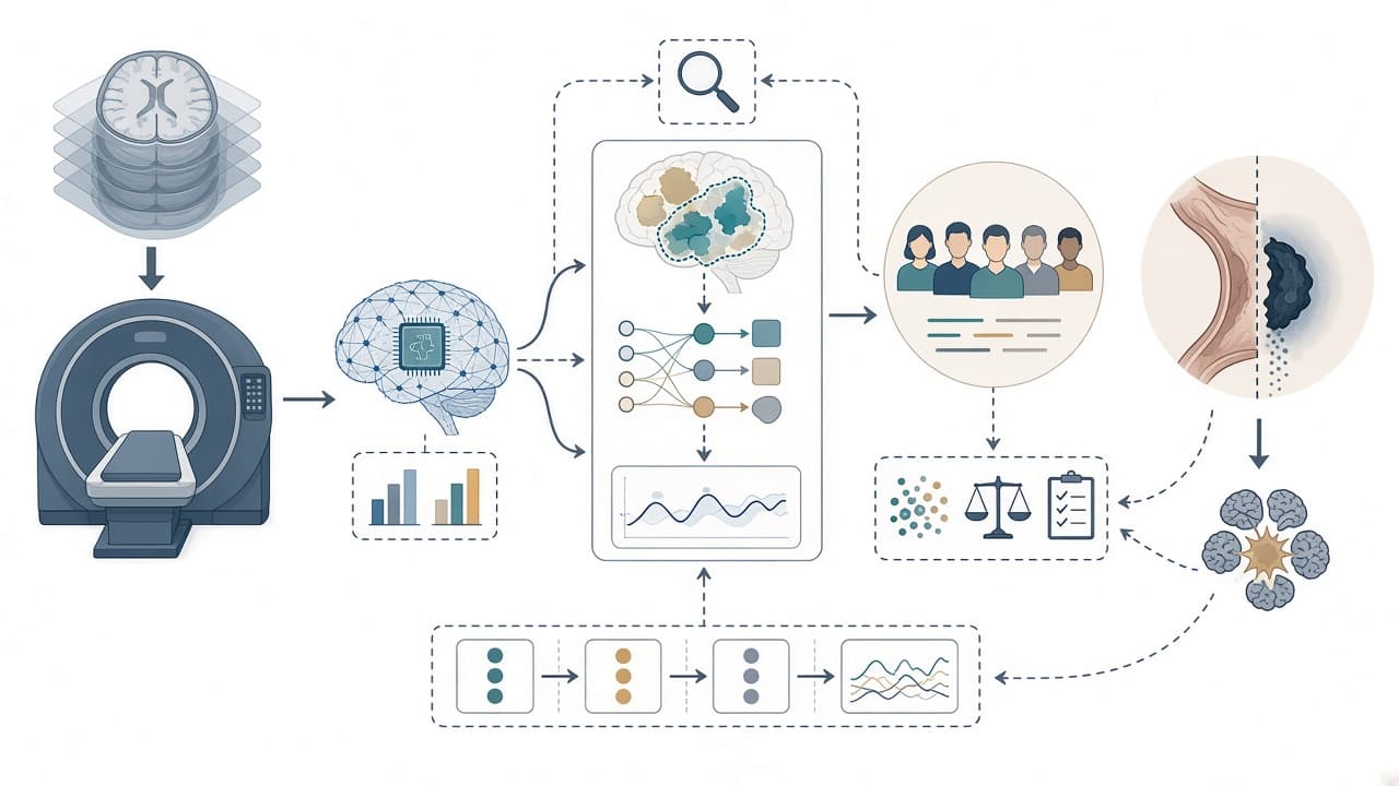 AI-generated editorial illustration: Responsible AI for Acute Stroke Management.
