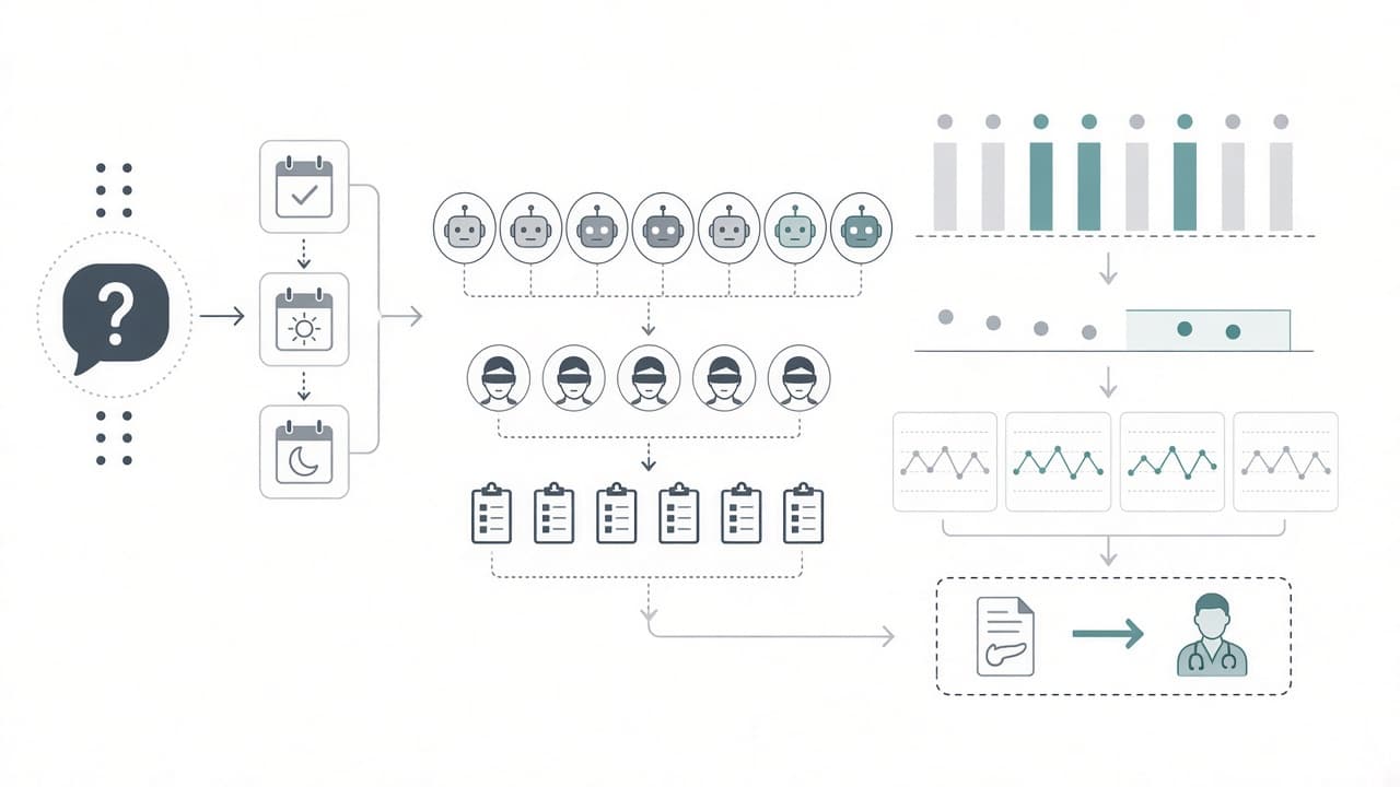 AI-generated editorial illustration: Clinical quality of large language model answers to questions about pancreatic cancer
