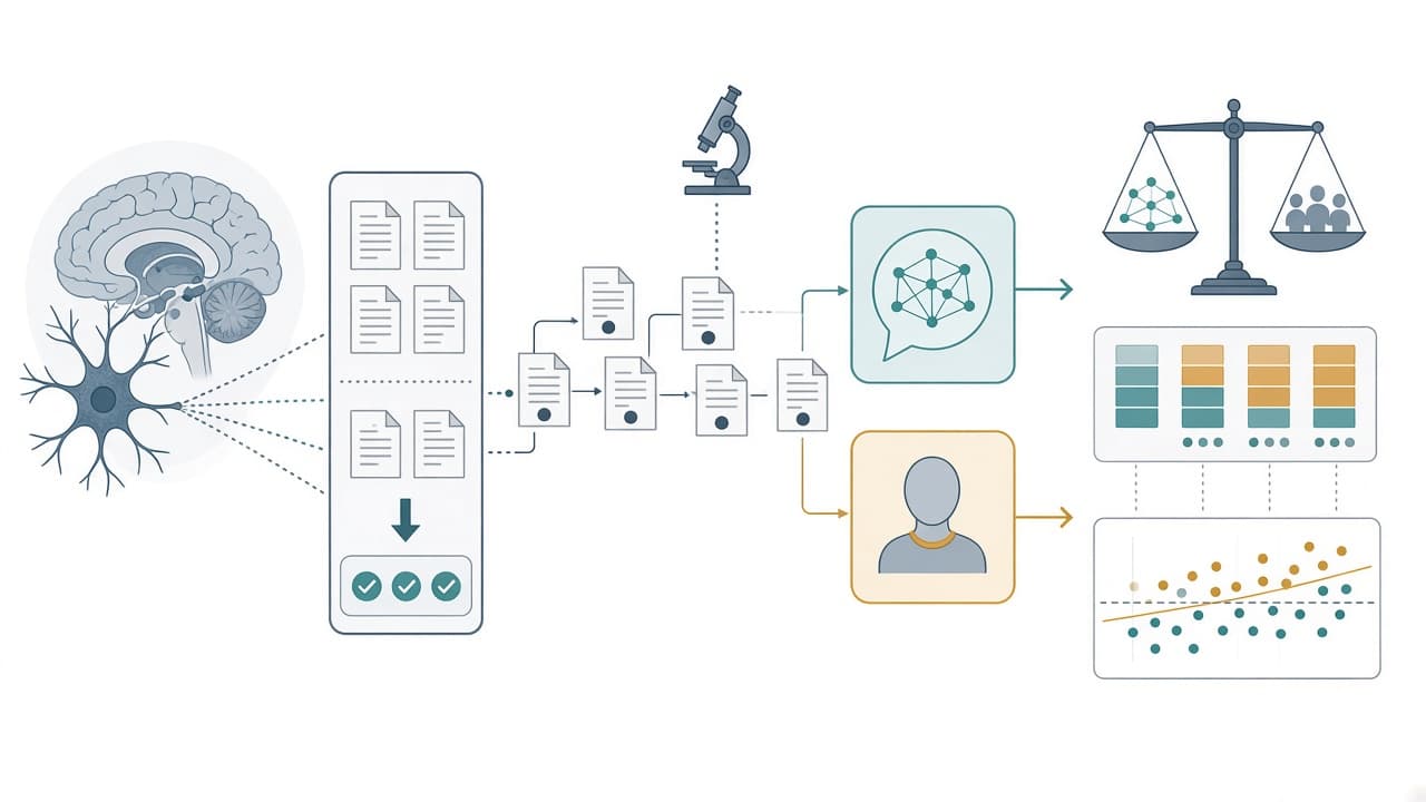 AI-generated editorial illustration: A large language model for risk-of-bias assessment in systematic reviews of prognosis studies in clinical neurology