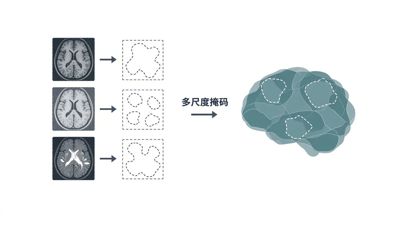 AI-generated editorial illustration: Neuro-JEPA: Building and Evaluating Health-System Scale Neuroimaging Foundation Models with Mixture of Experts