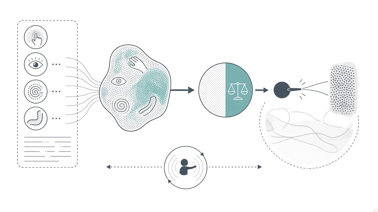 AI-generated editorial illustration: Emergence of Goal‐Directed Behaviors via Active Inference With Self‐Prior