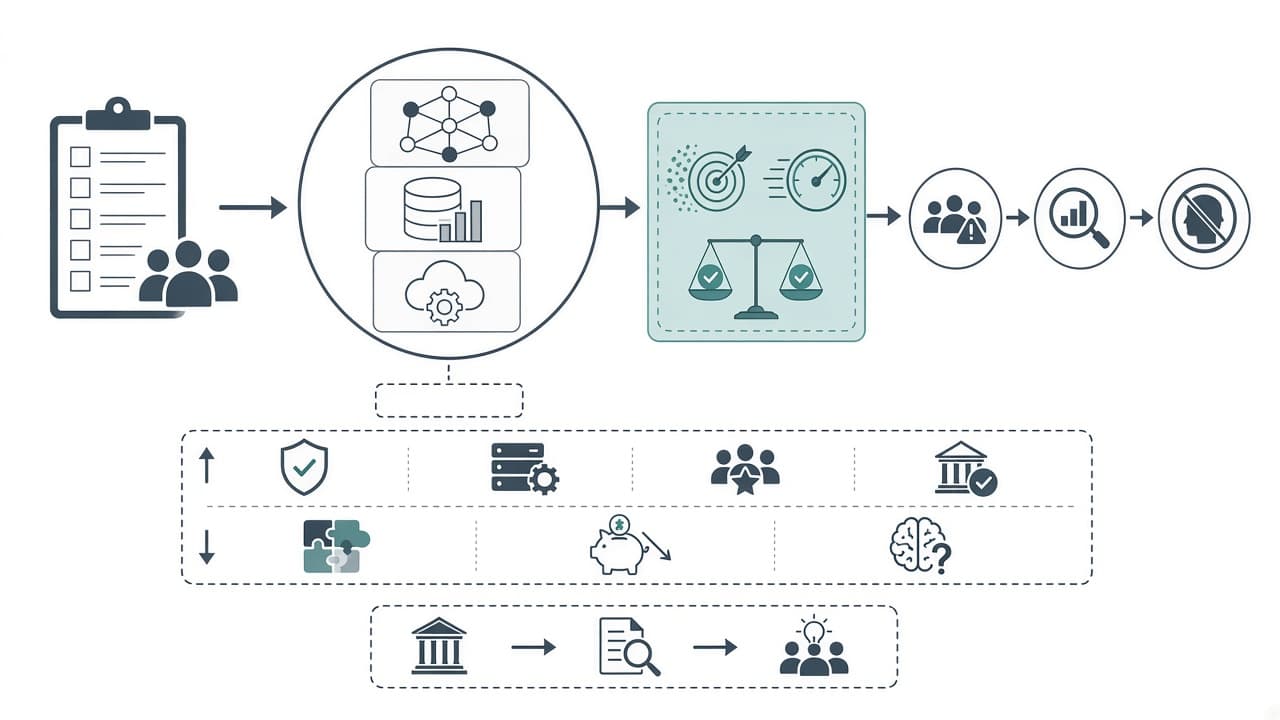 AI-generated editorial illustration: Impact of Artificial Intelligence and Business Intelligence Applications on SME Credit Risk Assessment in the United States