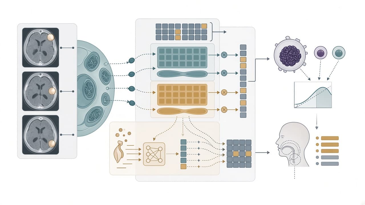 AI-generated editorial illustration: [Attention-based multi-task deep learning model for predicting the primary site of cervical metastatic squamous cell carcinoma with unknown primary].