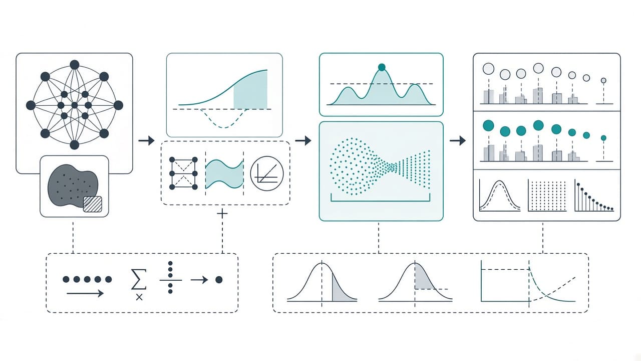AI-generated editorial illustration: Gibbs measures with multilinear forms