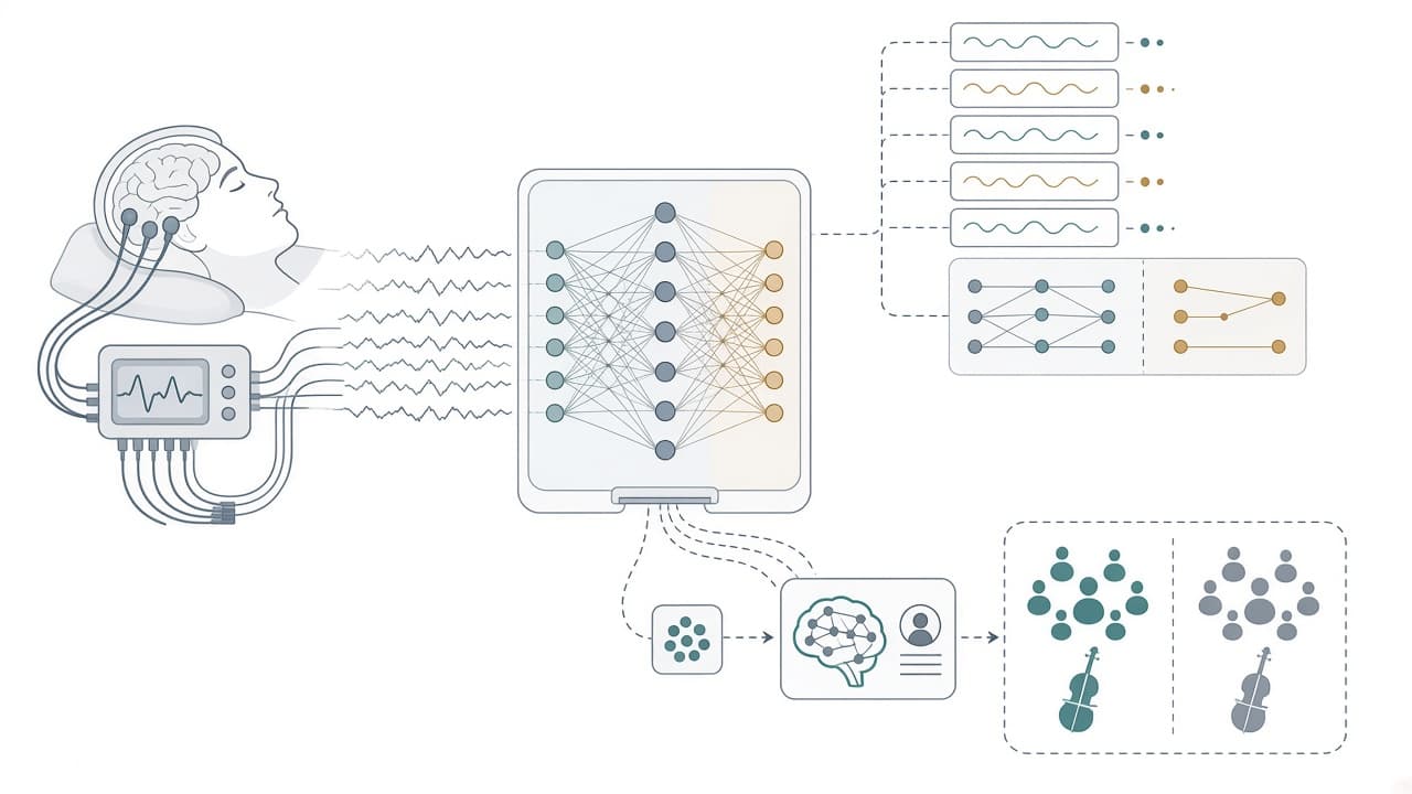 AI-generated editorial illustration: Foundation Models in Sleep Research: Opportunities and Limitations.